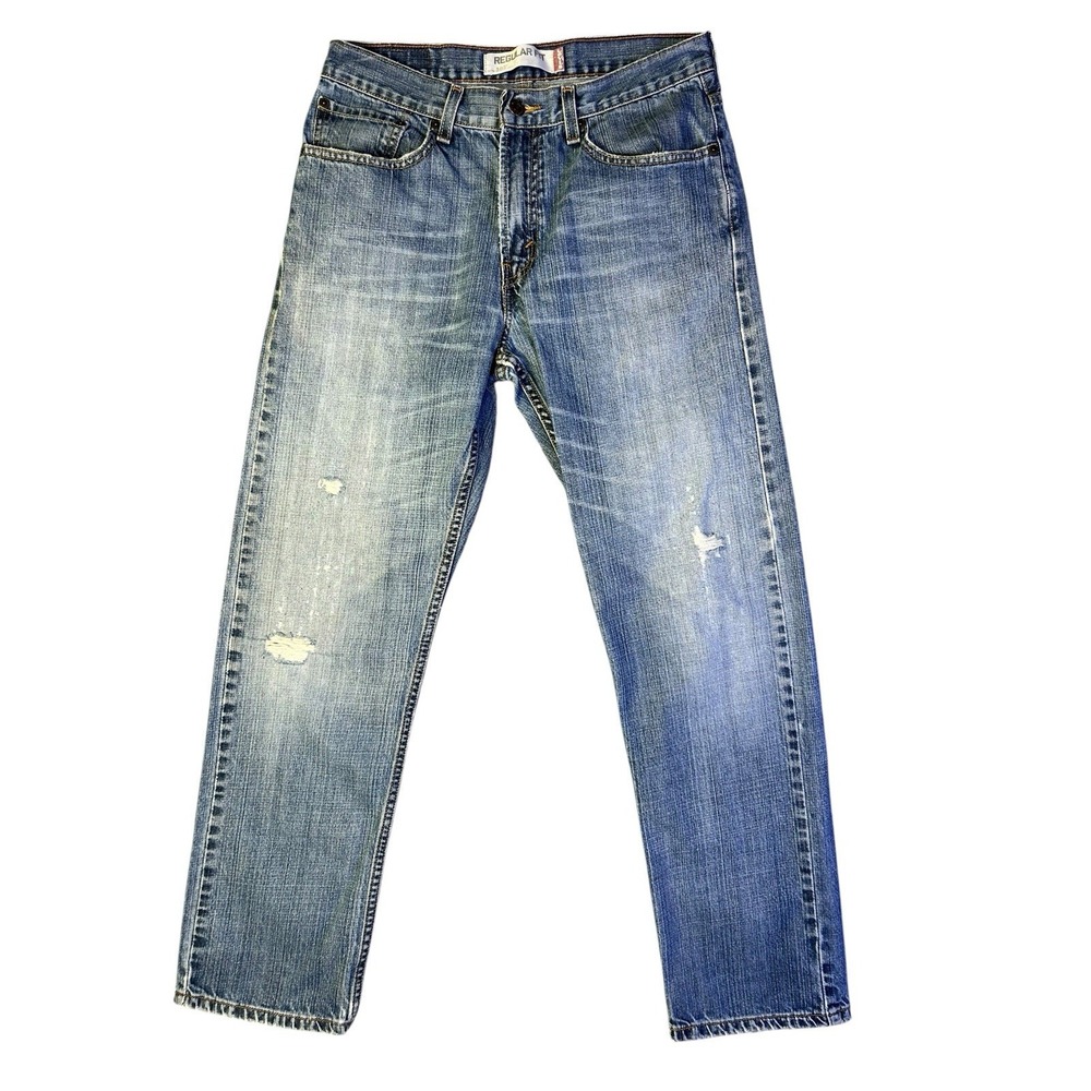 Levi's 505 Men's Regular Fit Denim Jeans 32X32 Actual 32x31.5 2008 Distressed